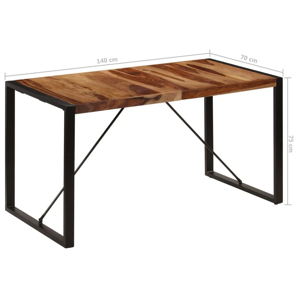 Valgomojo stalas, 140x70x75cm, rausv. dalb. medienos masyvas