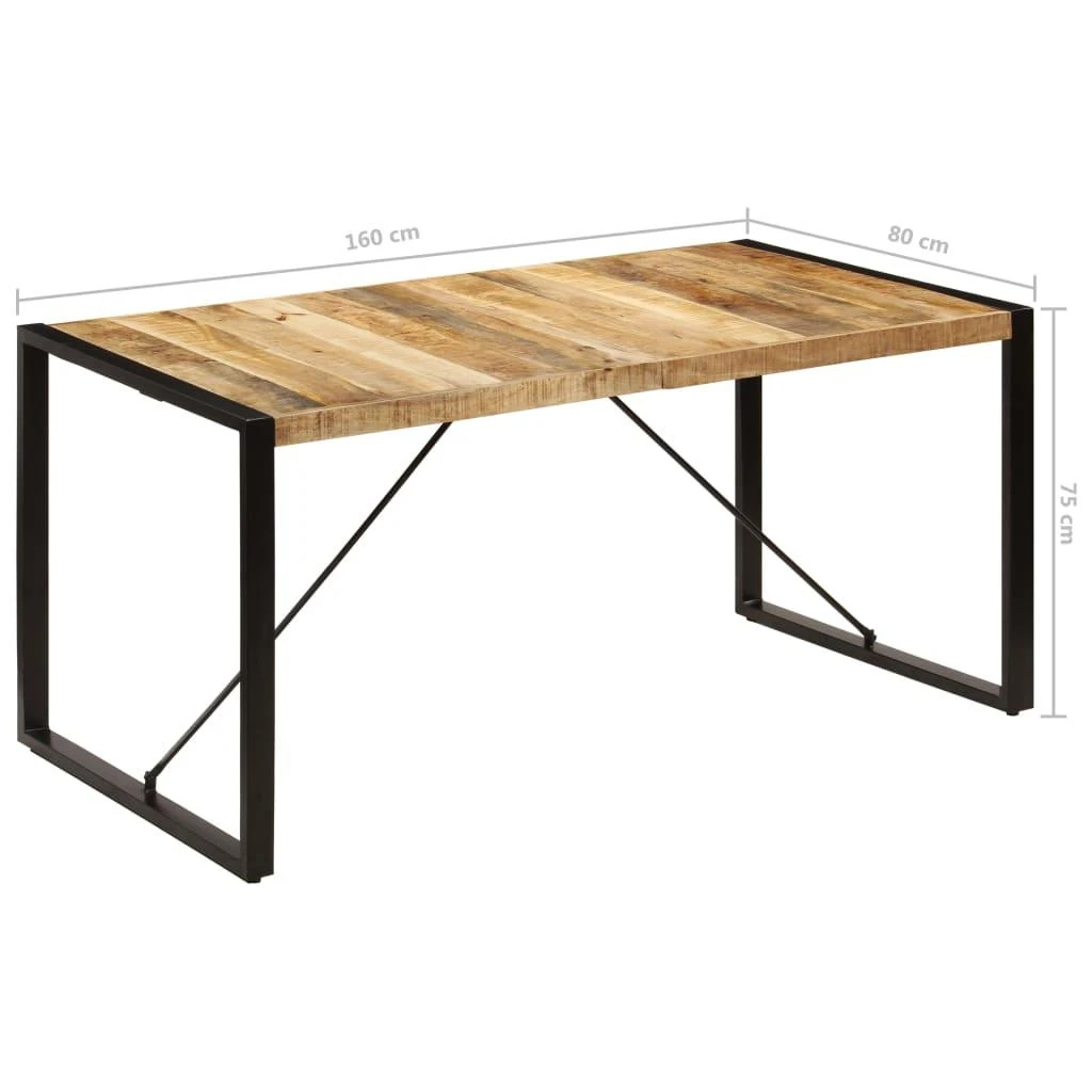 Valgomojo stalas, 160x80x75cm, mango medienos masyvas