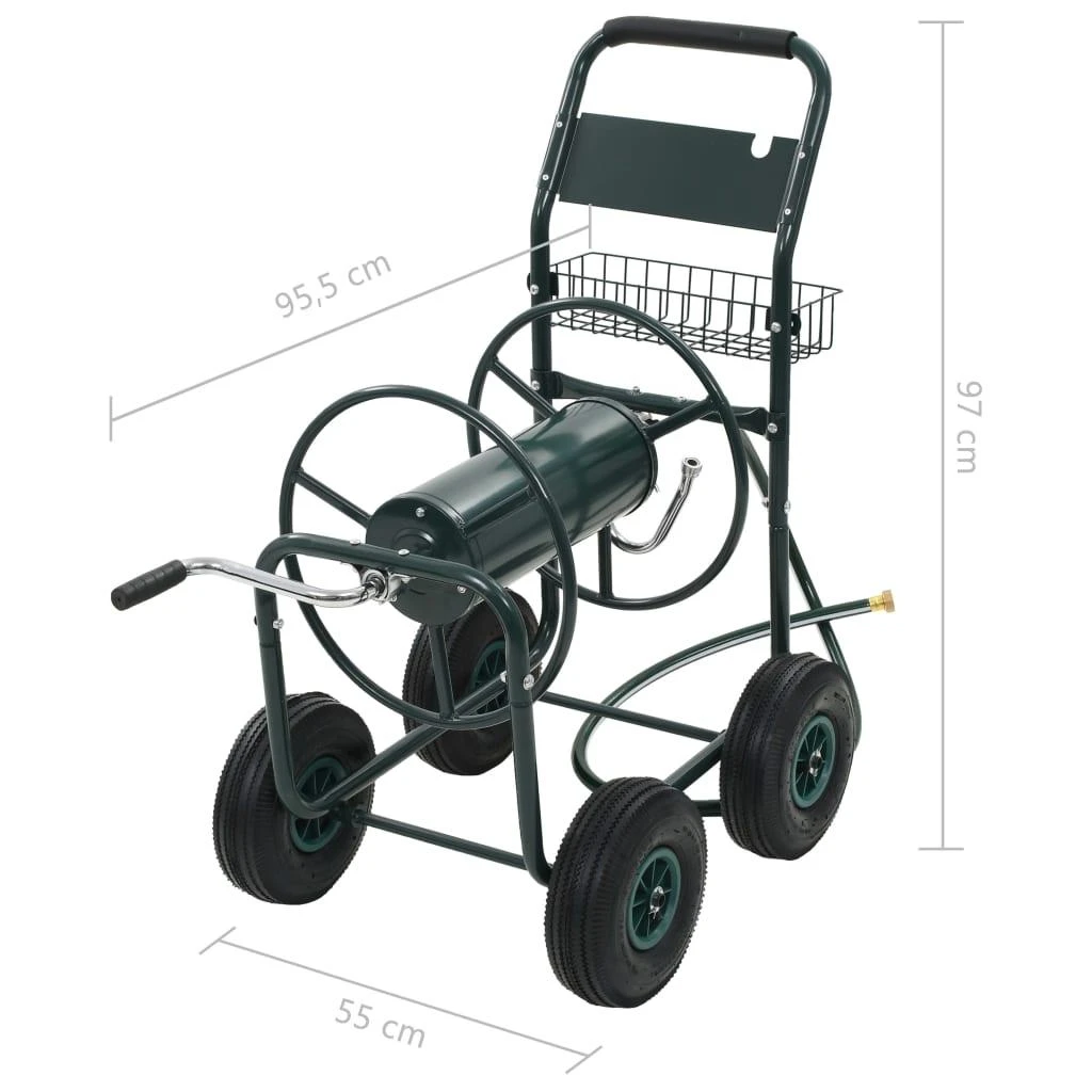 Vežimėlis sodo žarnai su 1/2" žarnos jungtimi, 75m