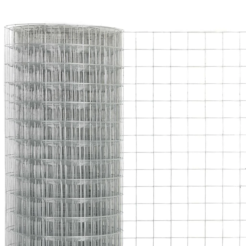Vielinis tinklas viščiukams, sidabrinis, 25x1,5m, plienas