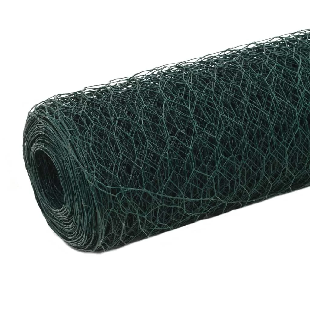 Vielinis tinklas viščiukams su PVC danga, žalias, 25x1,5m