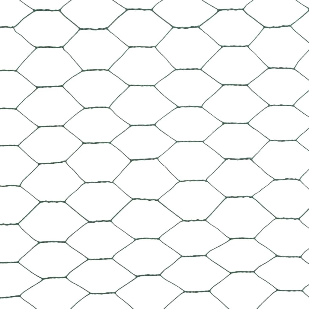Vielinis tinklas viščiukams su PVC danga, žalias, 25x1,5m