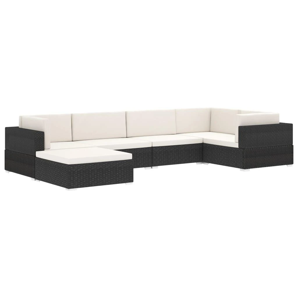 Lauko baldų komplektas Vidurinė sekcinė sofa su pagalvėle, 1vnt., pilka, poliratanas