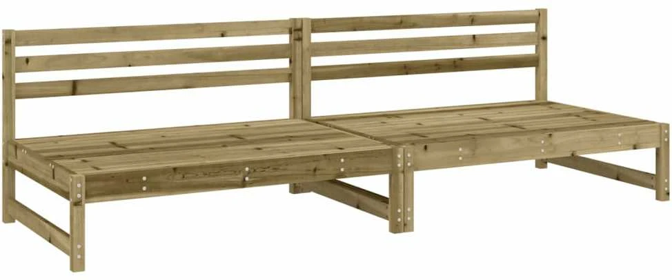 Vidurinės sodo sofos dalys, 2vnt., 120x80cm, impregnuota pušis