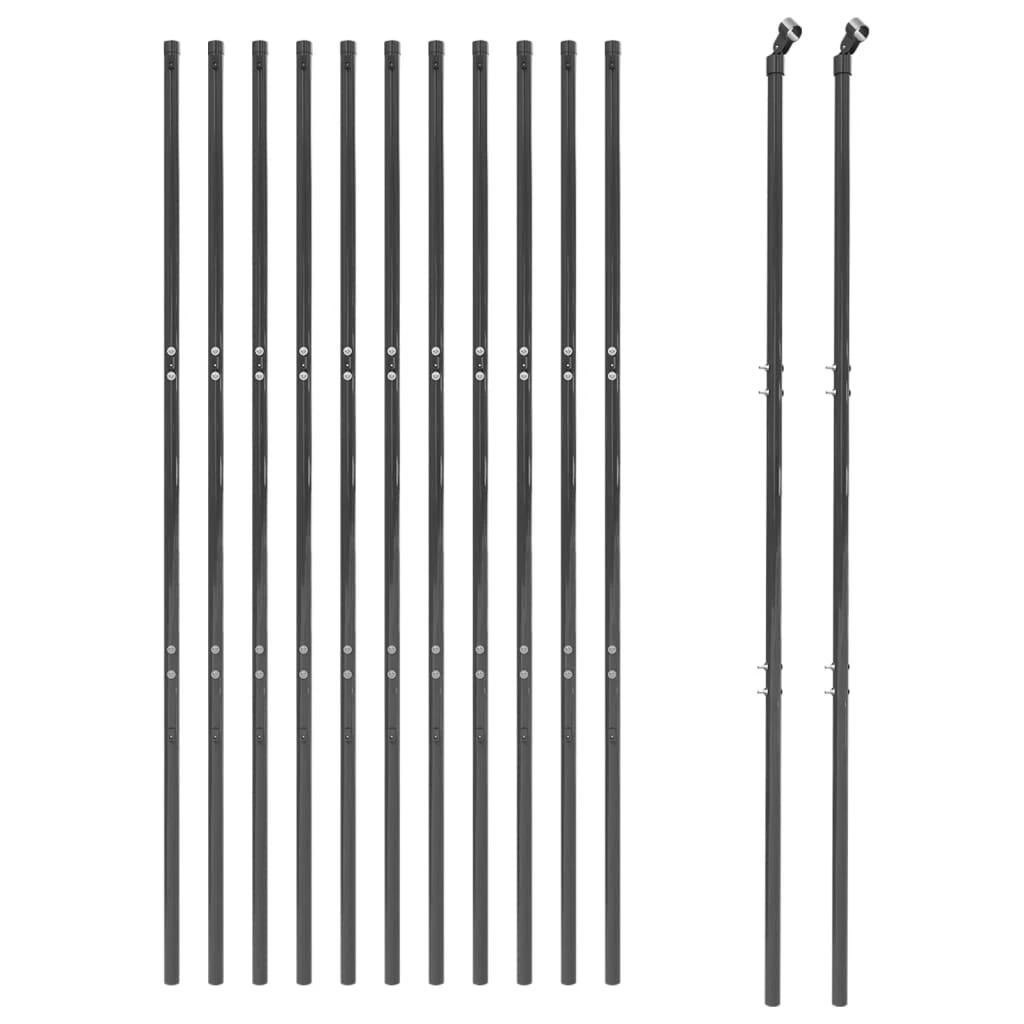 Vielinė tinklinė tvora, antracito, 1,4x25m, plienas