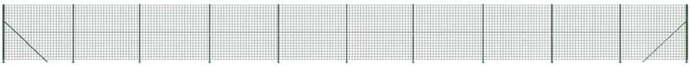 Vielinė tinklinė tvora su flanšais, žalios spalvos, 1,8x25 m