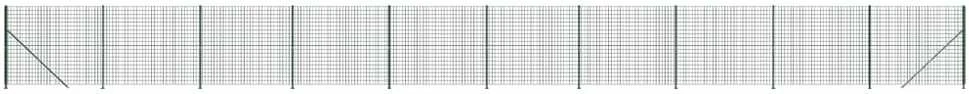 Vielinė tinklinė tvora su flanšais, žalios spalvos, 2x25m