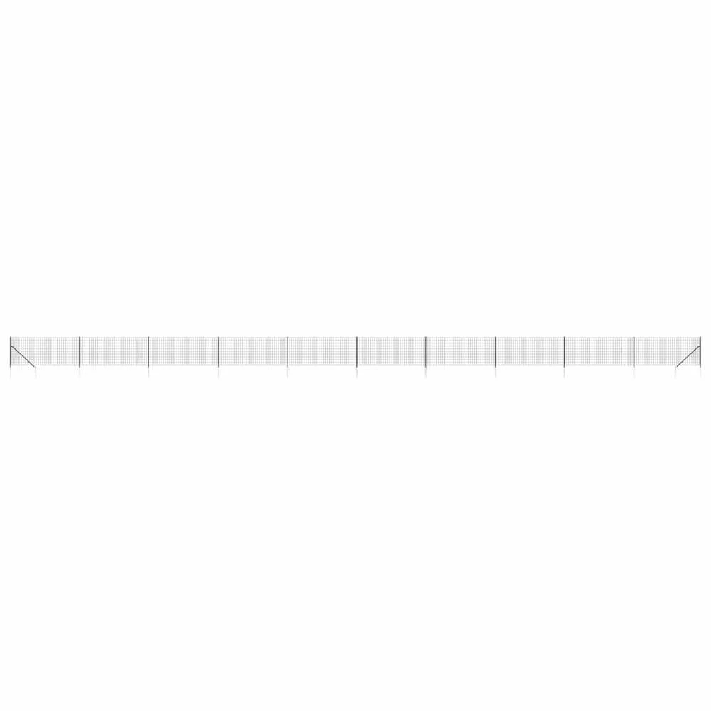 Vielinė tinklinė tvora su smaigais, antracito spalvos, 0,8x25m