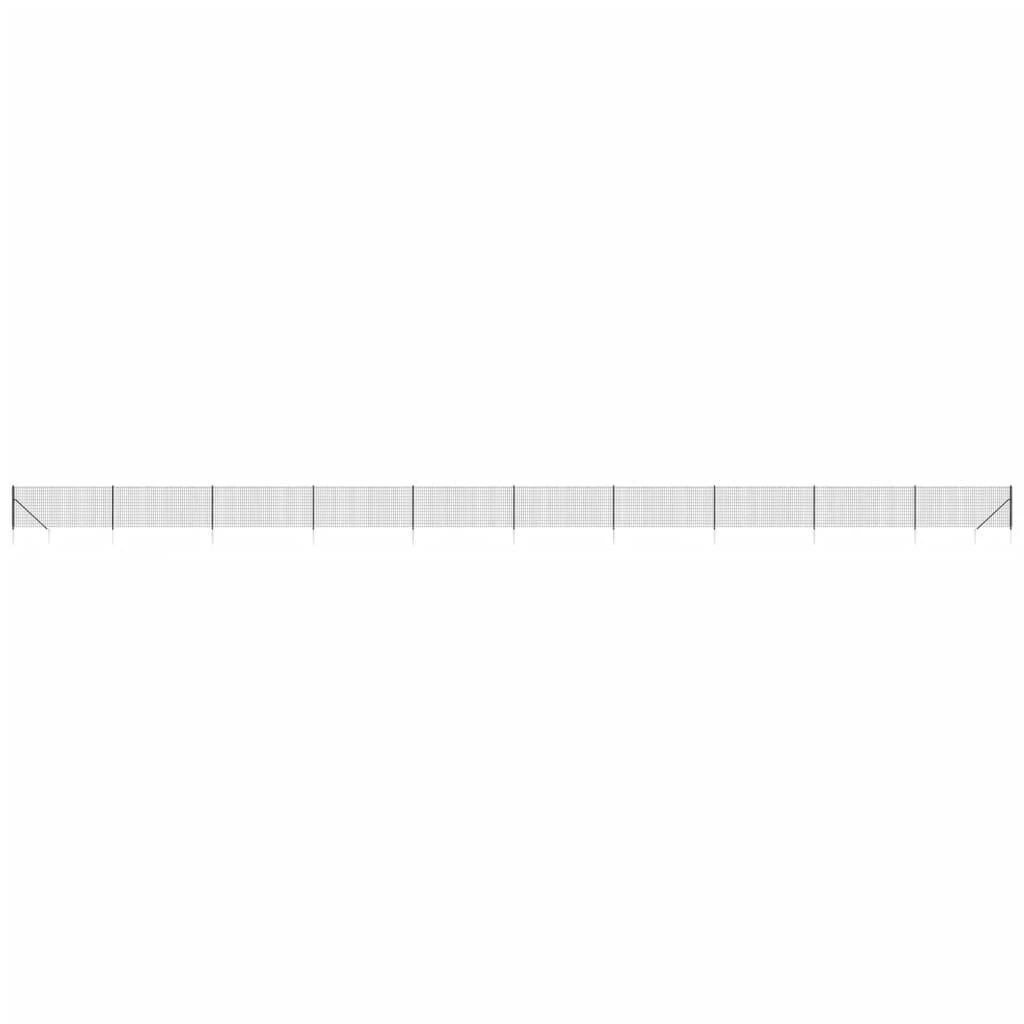 Vielinė tinklinė tvora su smaigais, antracito spalvos, 1,1x25m