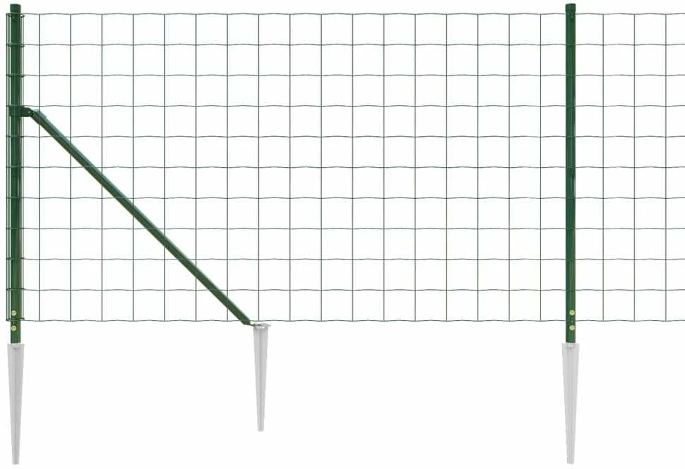 Vielinė tinklinė tvora su smaigais, žalios spalvos, 1x25m