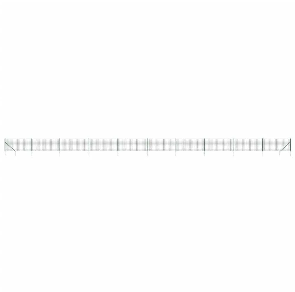 Vielinė tinklinė tvora su smaigais, žalios spalvos, 1x25m