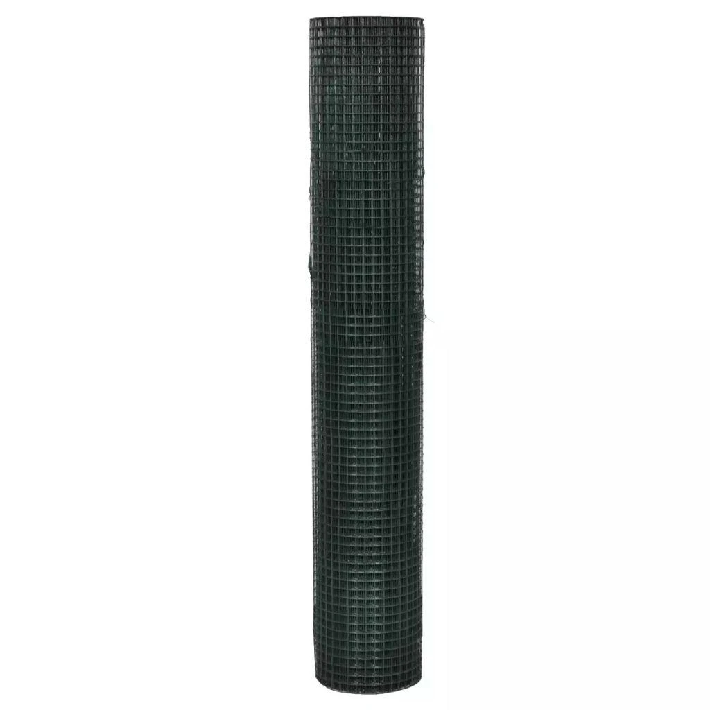 Vielinis tinklas viščiukams su PVC danga, žalias, 25x1m