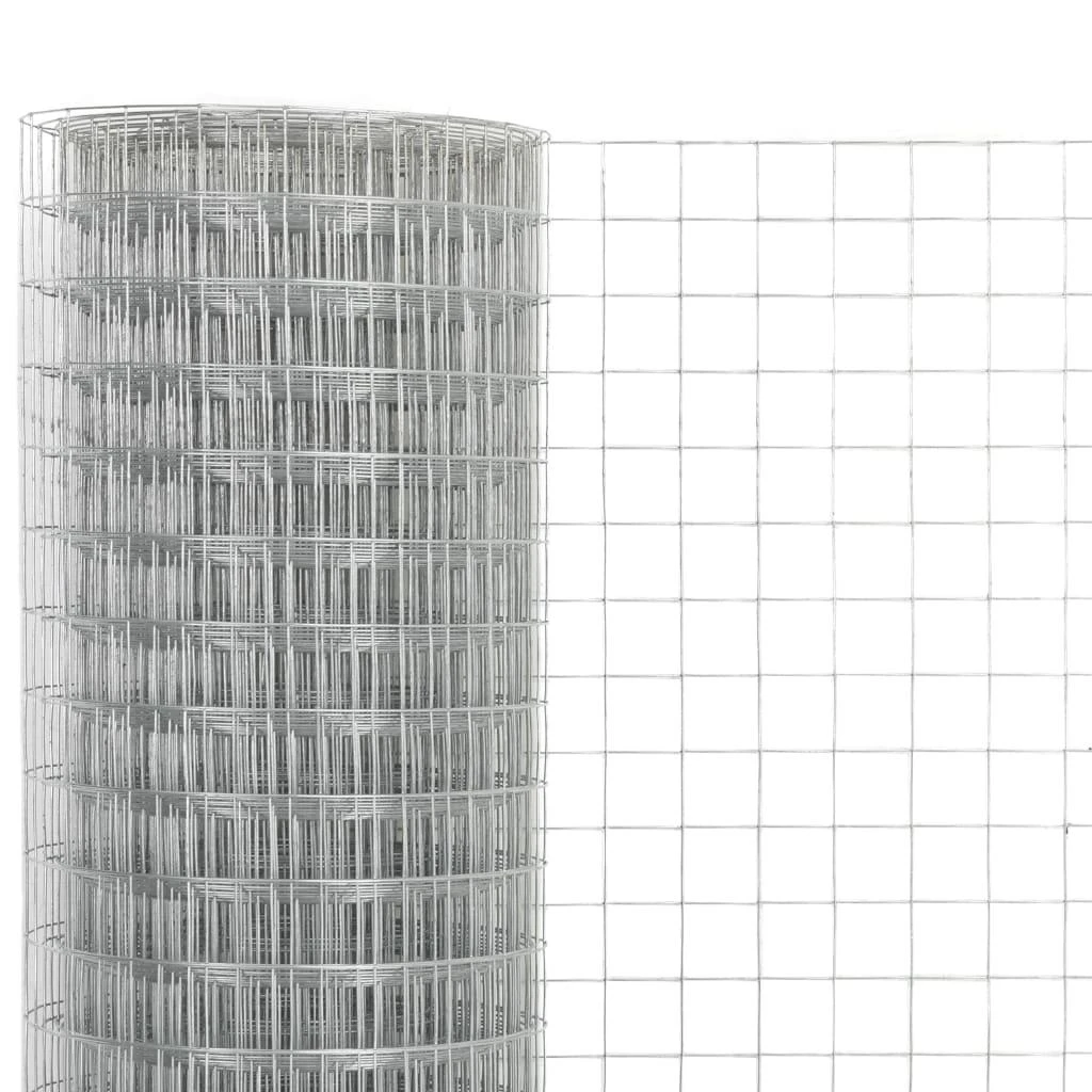 Vielinis tinklas viščiukams, sidabrinis, 10x1,5m, plienas