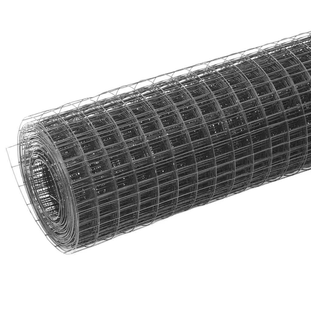 Vielos tinklas viščiukų aptvarui su PVC danga, pilkas, 25x0,5m