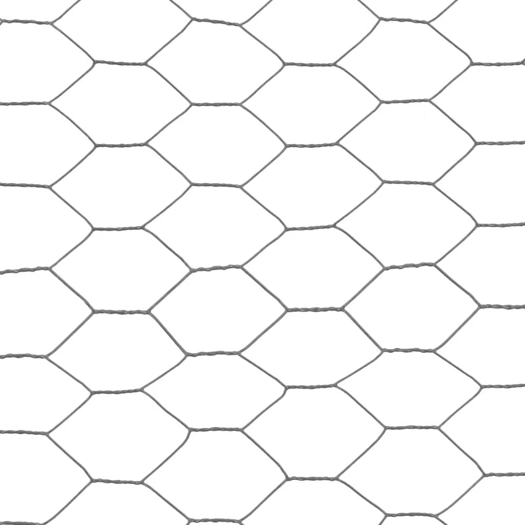 Vielos tinklas su PVC danga, pilkas, 25x1,5m