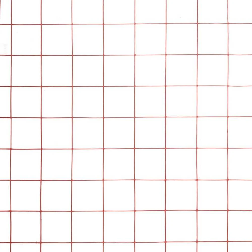 Vielos tinklas su PVC danga, raudonas, 10x0,5m