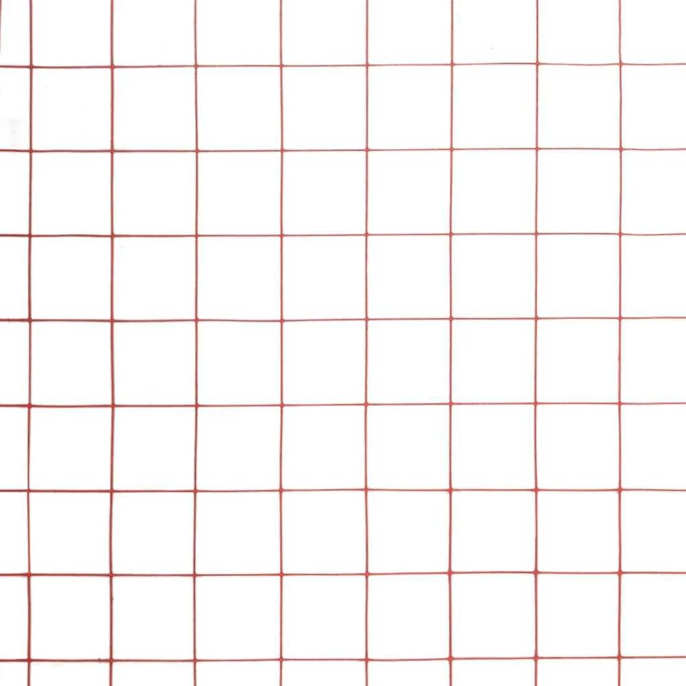 Vielos tinklas su PVC danga, raudonas, 10x1,5m