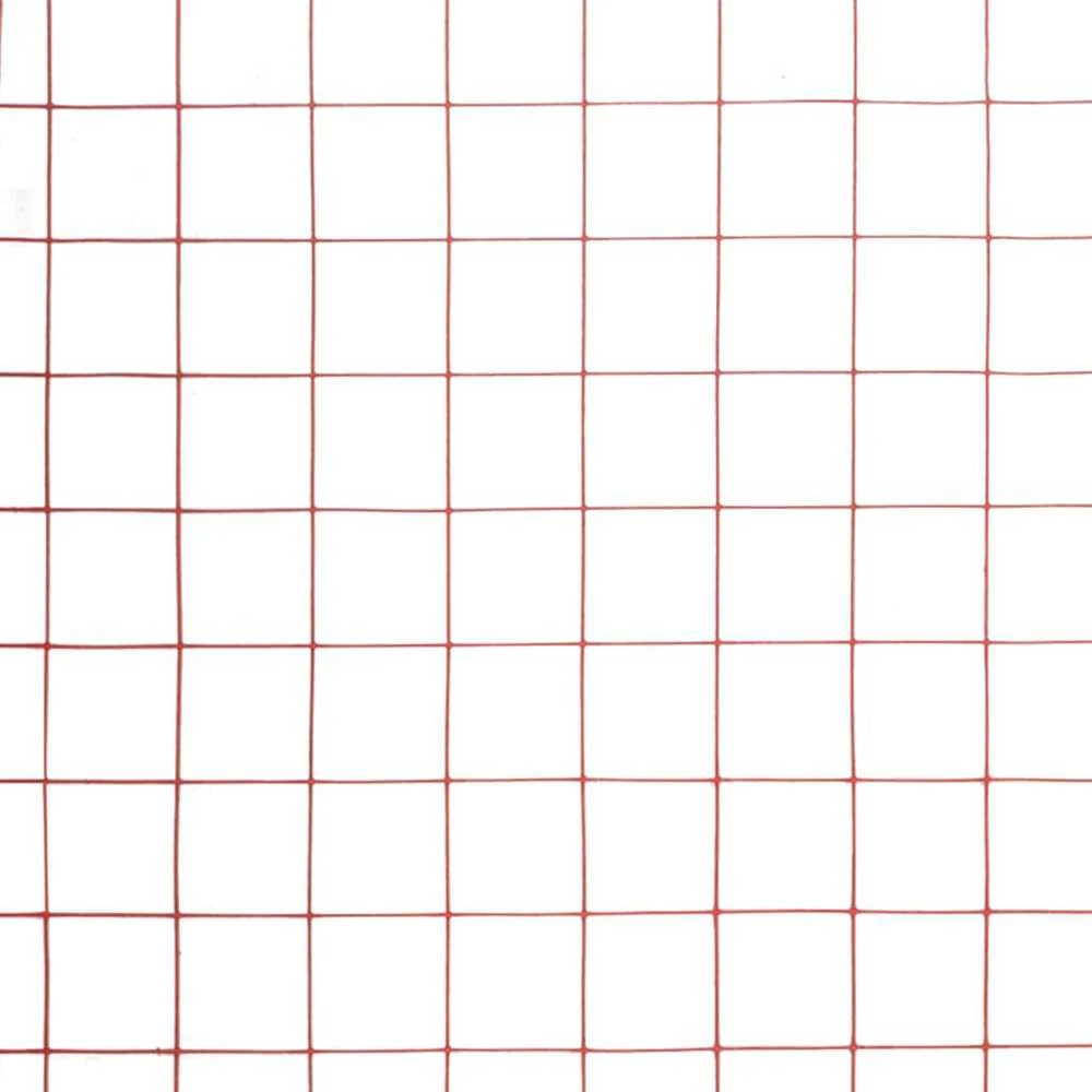 Vielos tinklas su PVC danga, raudonas, 10x1m