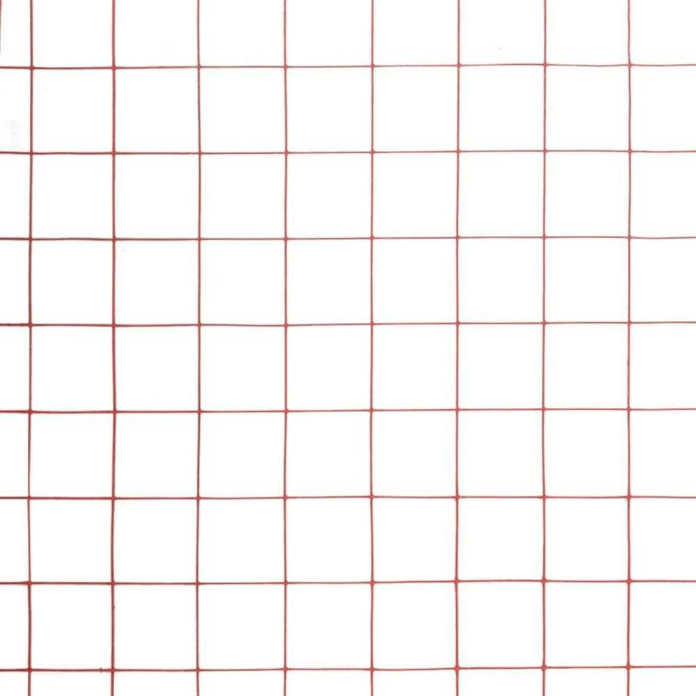 Vielos tinklas su PVC danga, raudonas, 25x0,5m