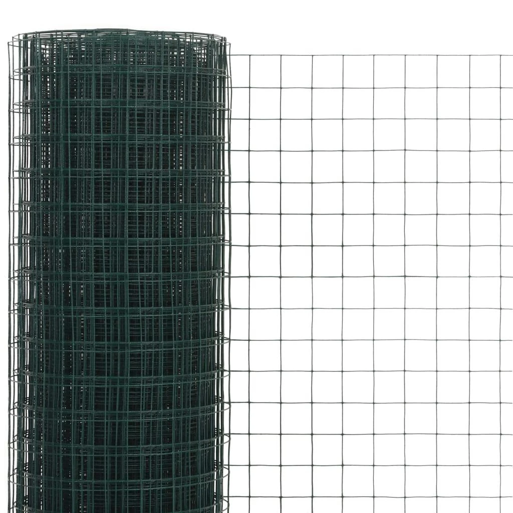 Vielos tinklas su PVC danga, žalias, 25x0,5m