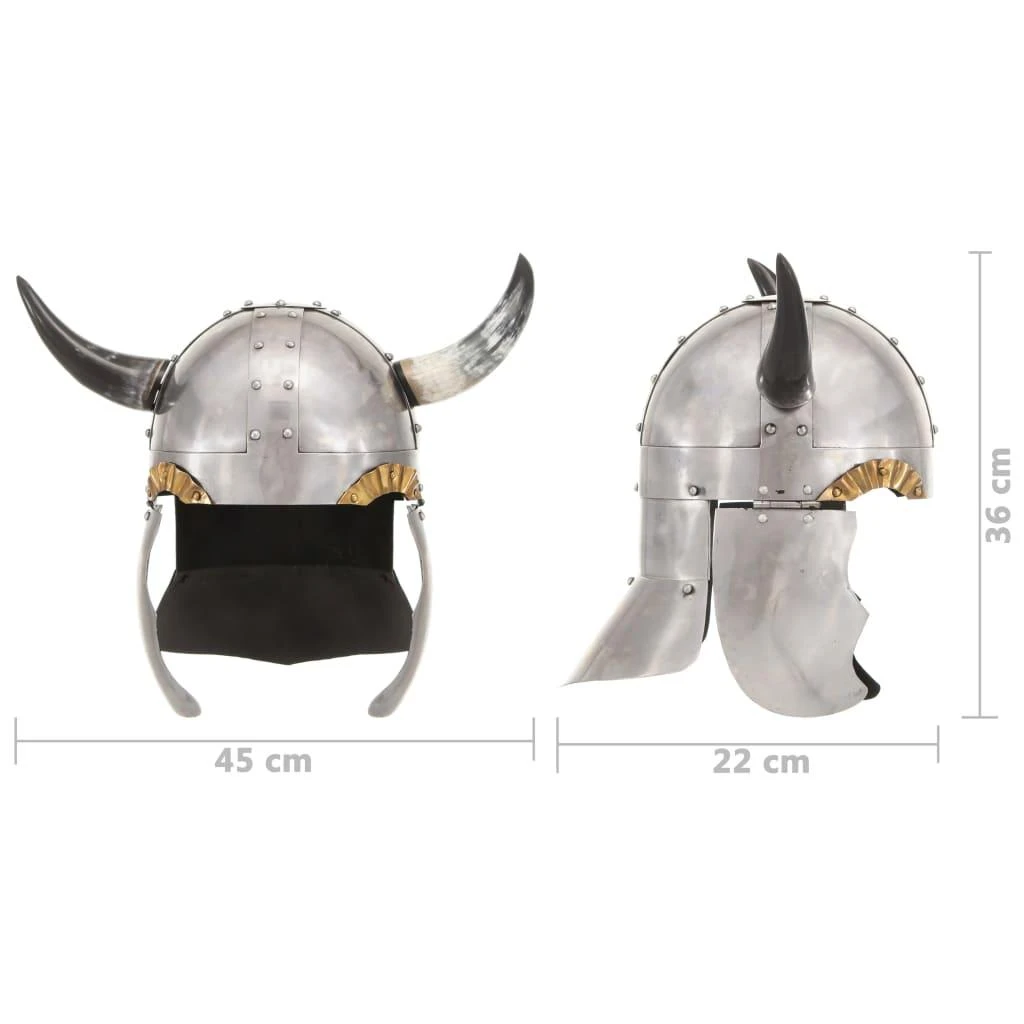 Vikingų šalmas, sidabrinis, plienas, fantastinis