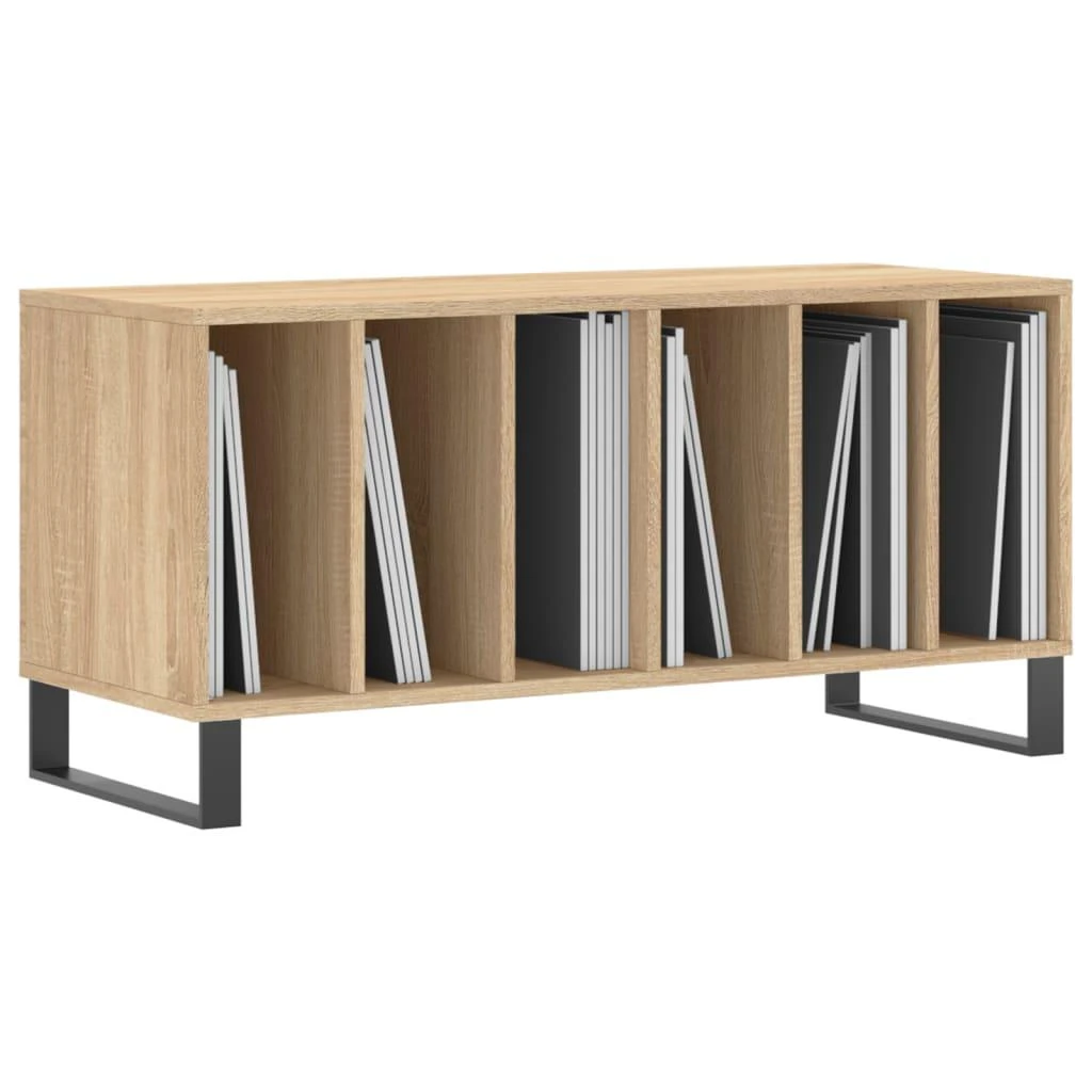 Vinilinių plokštelių spintelė, ąžuolo, 100x38x48cm, mediena