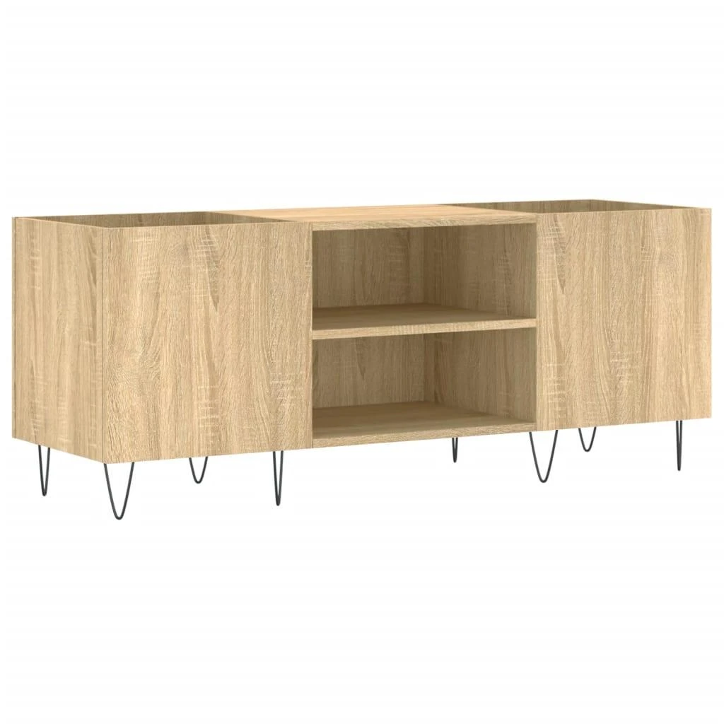 Vinilinių plokštelių spintelė, ąžuolo, 121x38x48cm, mediena