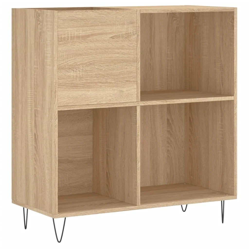 Vinilinių plokštelių spintelė, ąžuolo, 84,5x38x89cm, mediena