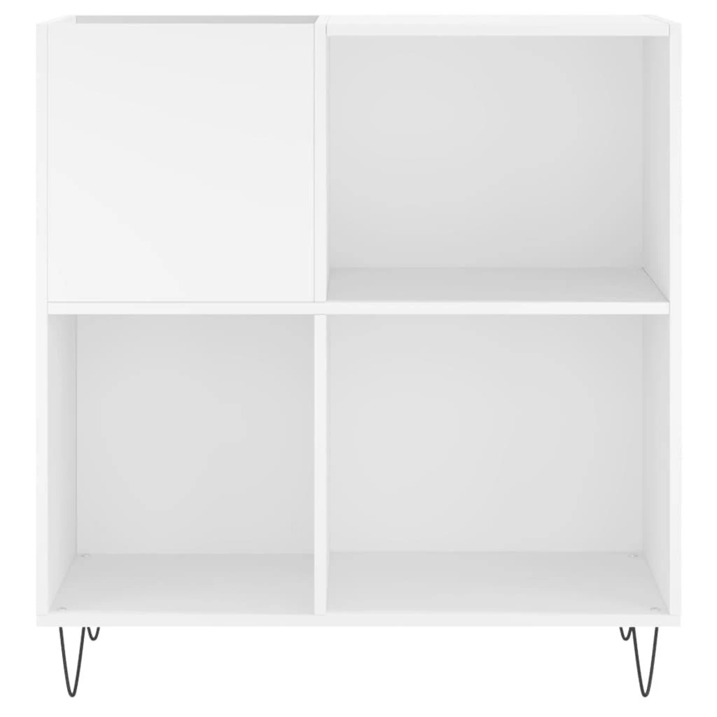 Vinilinių plokštelių spintelė, balta, 84,5x38x89cm, mediena