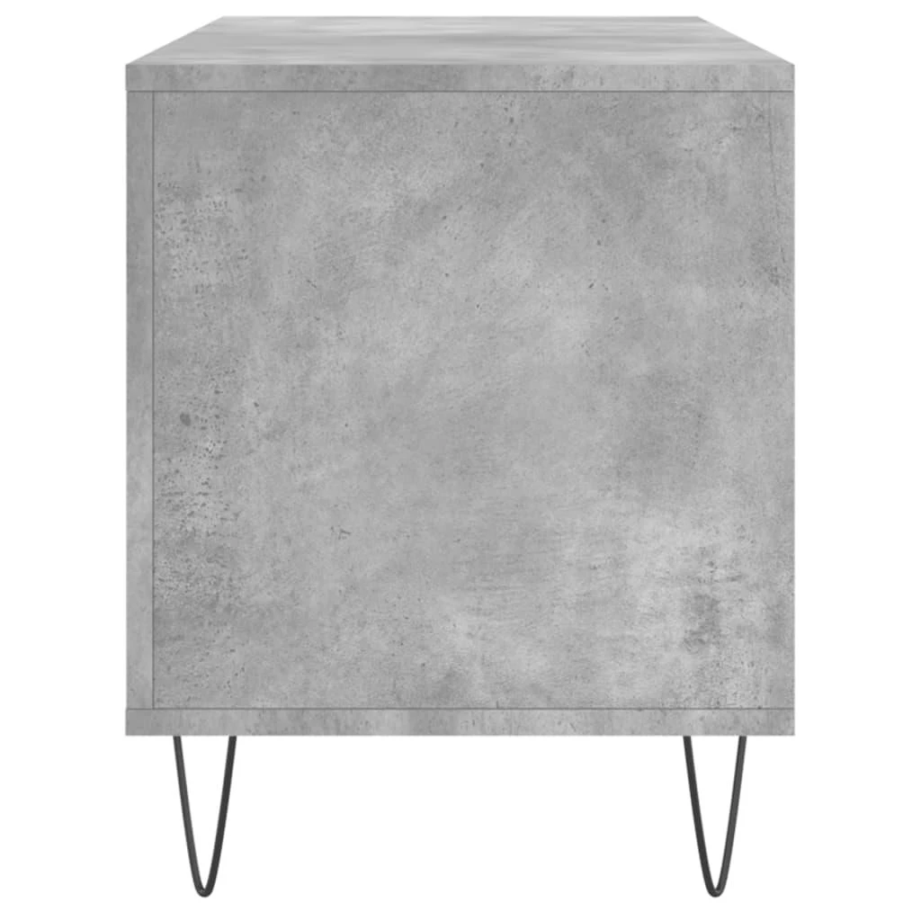 Vinilinių plokštelių spintelė, betono, 100x38x48cm, mediena