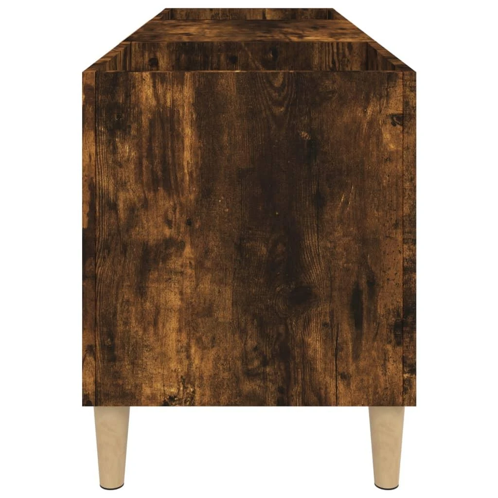 Vinilinių plokštelių spintelė, dūminė, 121x38x48cm, mediena