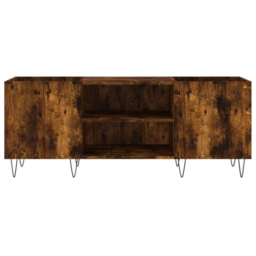 Vinilinių plokštelių spintelė, dūminė, 121x38x48cm, mediena