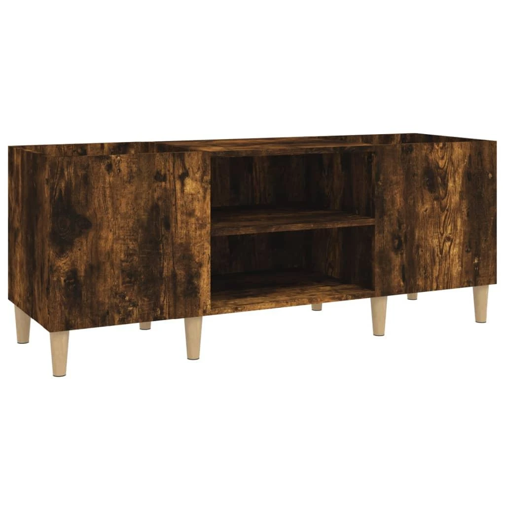 Vinilinių plokštelių spintelė, dūminė, 121x38x48cm, mediena