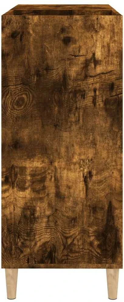 Vinilinių plokštelių spintelė, dūminė, 84,5x38x89cm, mediena