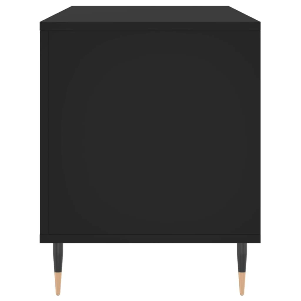 Vinilinių plokštelių spintelė, juoda, 100x38x48cm, mediena