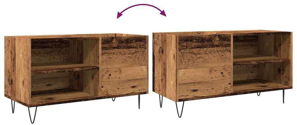 Vinilinių plokštelių spintelė, medienos, 84,5x38x48cm, mediena
