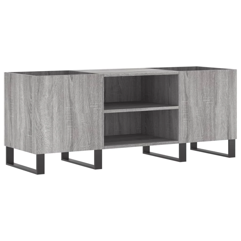 TV staliukas Vinilinių plokštelių spintelė, pilka, 121x38x48cm, mediena