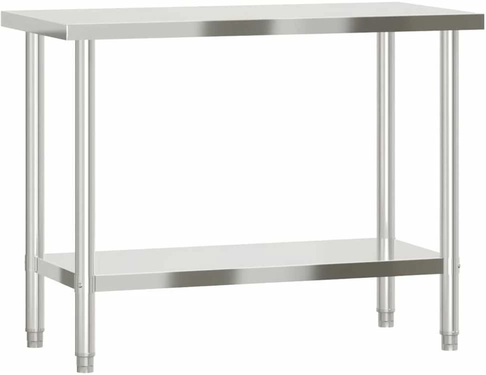 Virtuvės darbastalis, 110x55x85cm, nerūdijantis plienas