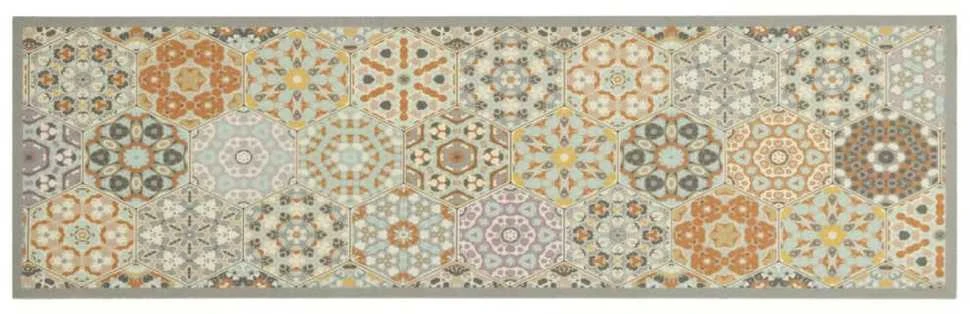 Virtuvės kilimėlis, 45x150cm, aksomas, plaunamas, su rombais