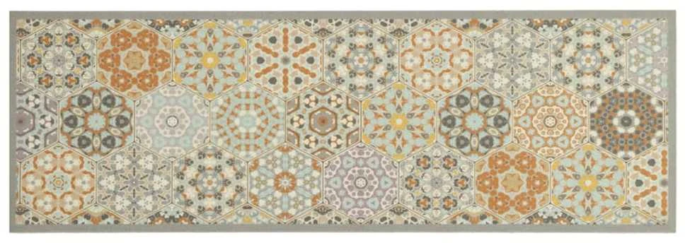 Virtuvės kilimėlis, 60x180cm, aksomas, plaunamas, su rombais