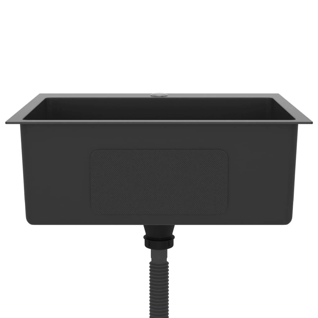 Virtuvės plautuvė, juoda, rankų darbo, nerūdijantis plienas