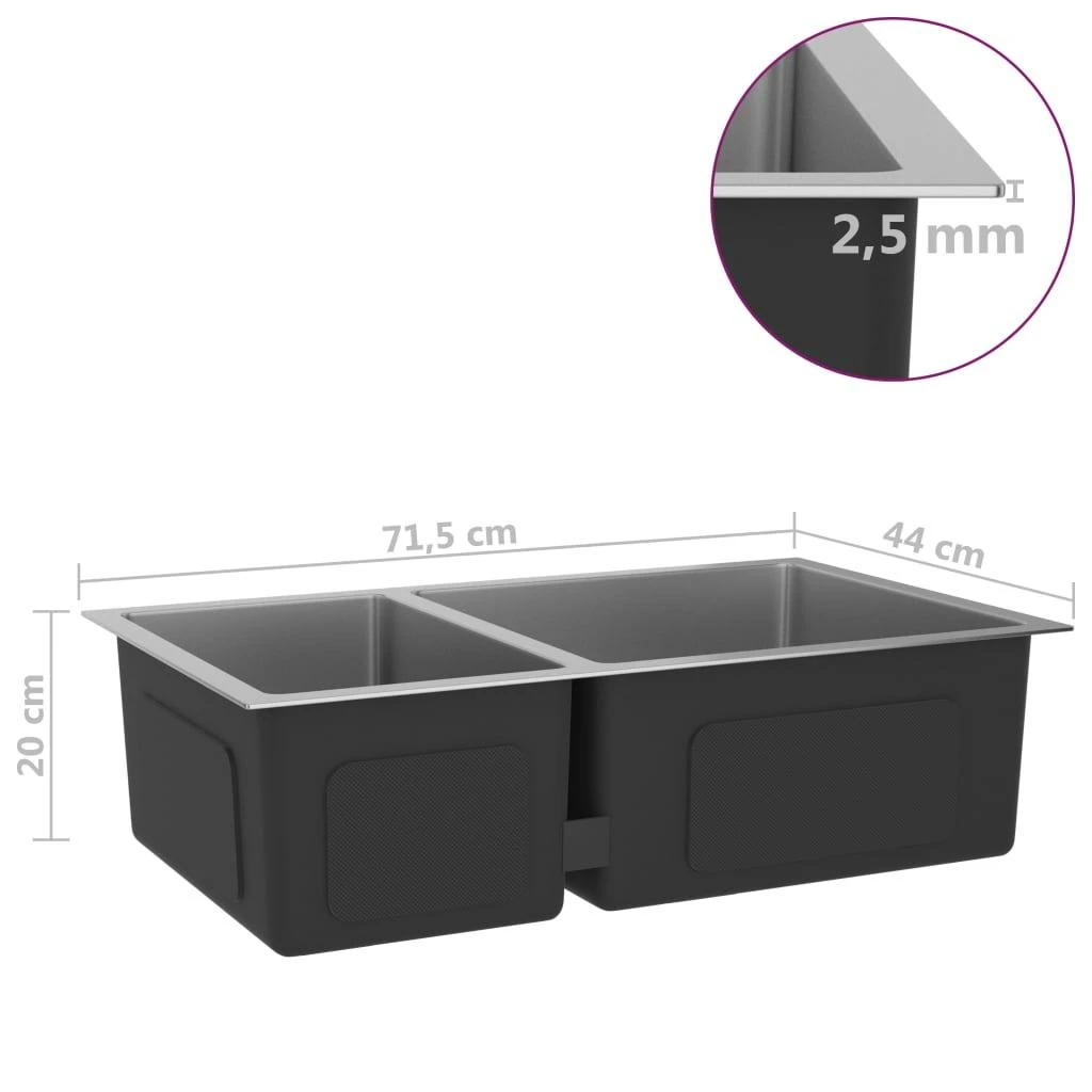 Virtuvės plautuvė, nerūdijantis plienas