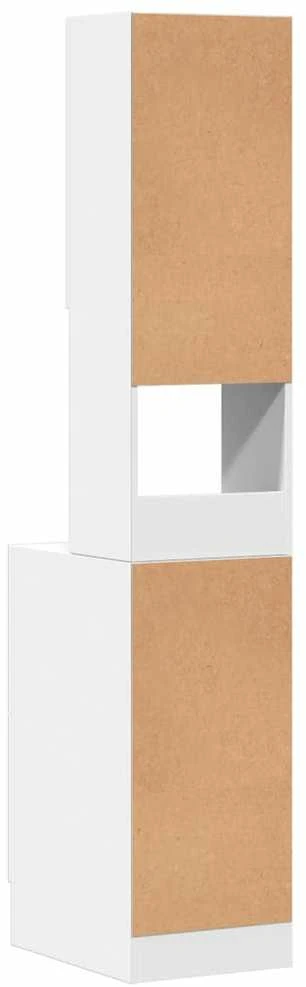 Virtuvės spintelė, balta, 35x50x180cm, apdirbta mediena