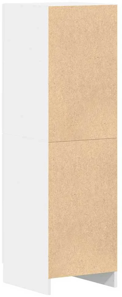 Virtuvės spintelė, baltos, 38x41,5x131,5cm, apdirbta mediena