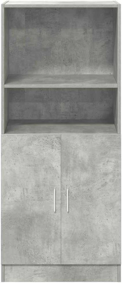 Virtuvės spintelė, betono pilka, 57x41,5x131,5cm, mediena