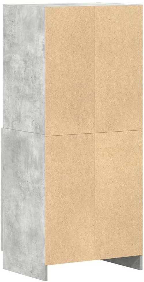 Virtuvės spintelė, betono pilka, 57x41,5x131,5cm, mediena