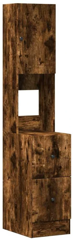 Virtuvės spintelė, dūminio ąžuolo, 35x50x180cm, mediena