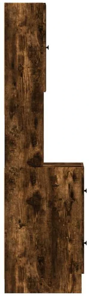 Virtuvės spintelė, dūminio ąžuolo, 35x50x180cm, mediena