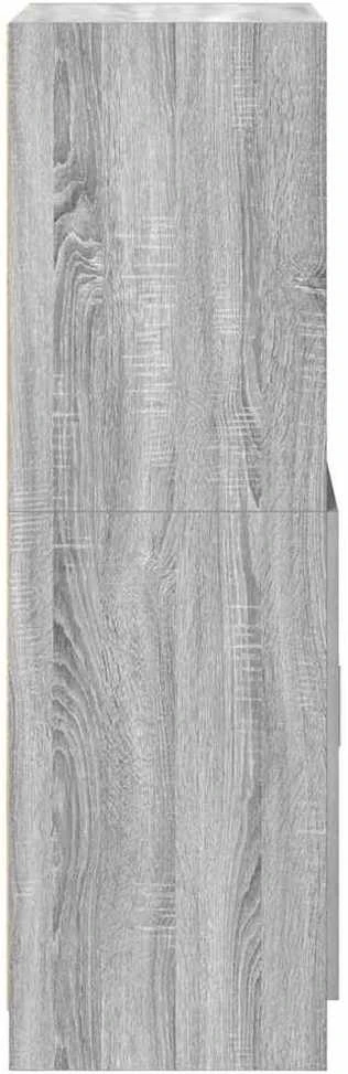Virtuvės spintelė, pilka ąžuolo, 57x41,5x131,5cm, mediena