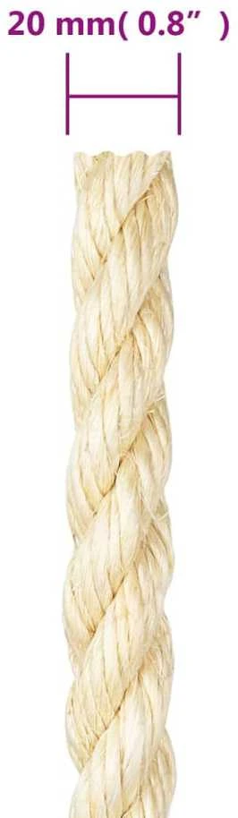 Virvė, 25m, 100% sizalis, 20mm